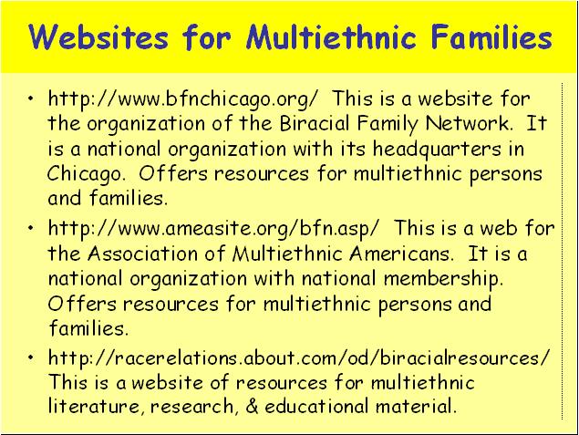 Websites for Mulitiethnic Cultural Diversity CEUs 